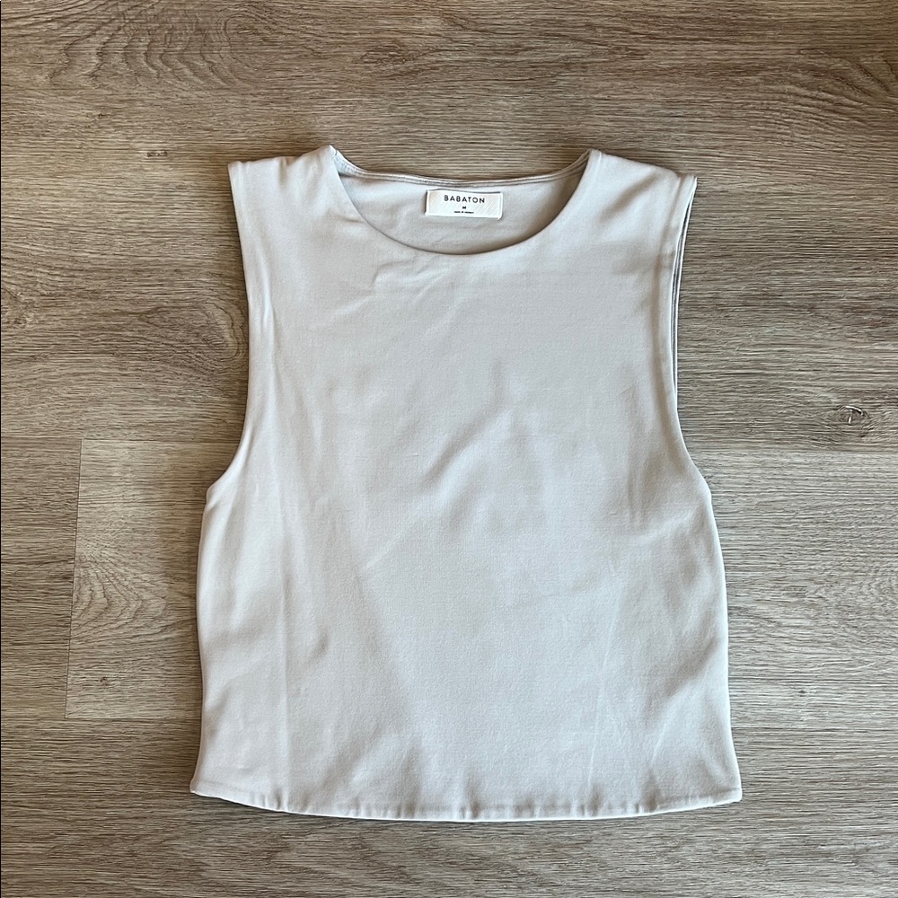 Babaton light grey contour top